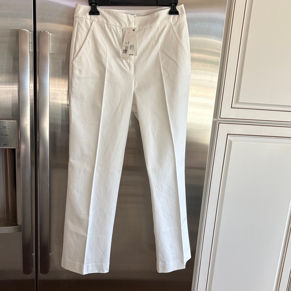 NWT Trina Turk White Lulu Pants Size 4
